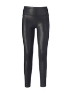 SPANX Faux Leather Tummy Control Leggings - Black