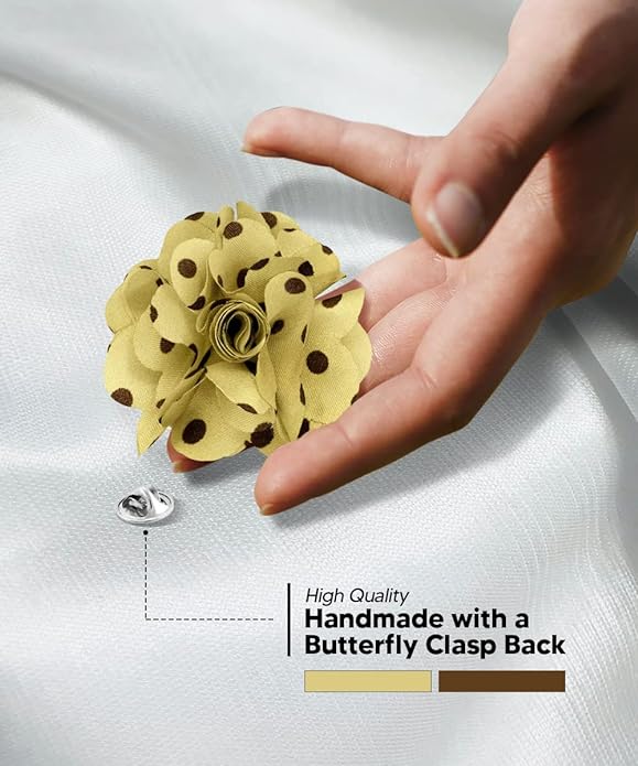 Polka Dot Flower Lapel Pin