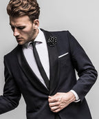 Polka Dot Flower Lapel Pin