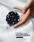 Polka Dot Flower Lapel Pin