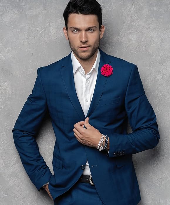 Polka Dot Flower Lapel Pin