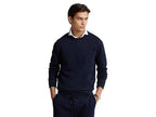 Polo Ralph Lauren Logo Double-Knit Sweatshirt (Aviator Navy) Men's Clothing