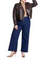 ELOQUII Women's Plus Size Petite Trouser Jean - 22, True Dark Rinse Denim