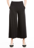 Max Studio Women's Cropped Wide Leg Pant, Black, Large