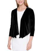 Tommy Hilfiger Jet Womens Small Velvet Cardigan Sweater Black S