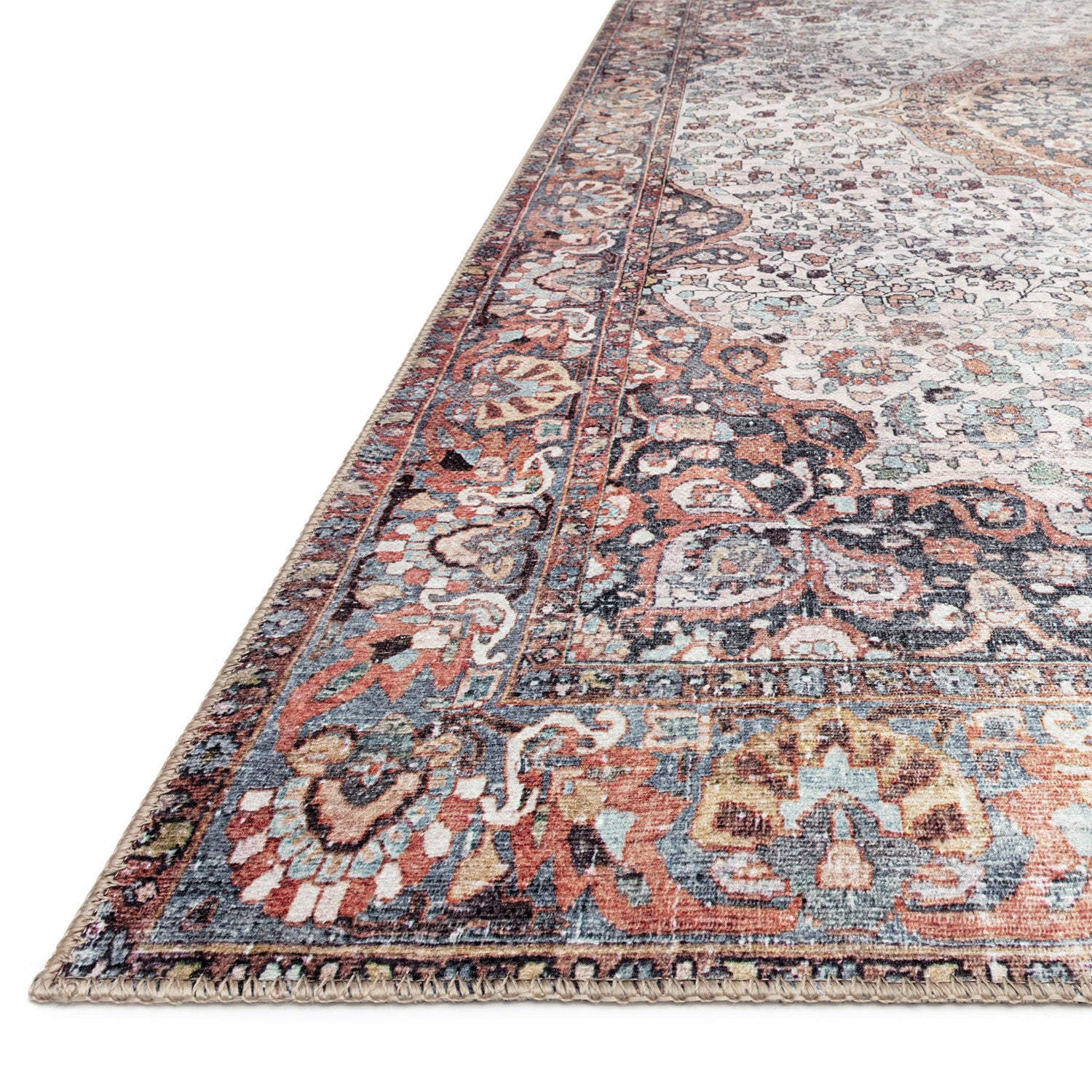Wynter Oriental Area Rug // Red + Multicolor