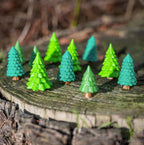 Itty Bitty Forest (Bag of 9)  Dollhouse Toy Tree Figurines - Archie McPhee