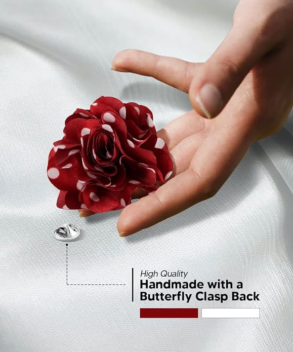 Polka Dot Flower Lapel Pin