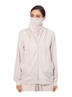 Betsy & Adam Womens Comfy Cozy Zip Hoodie Beige S