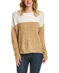 Vince Camuto, Womens, Extend Shoulder Color Cozy Sweater, Antique White, Small