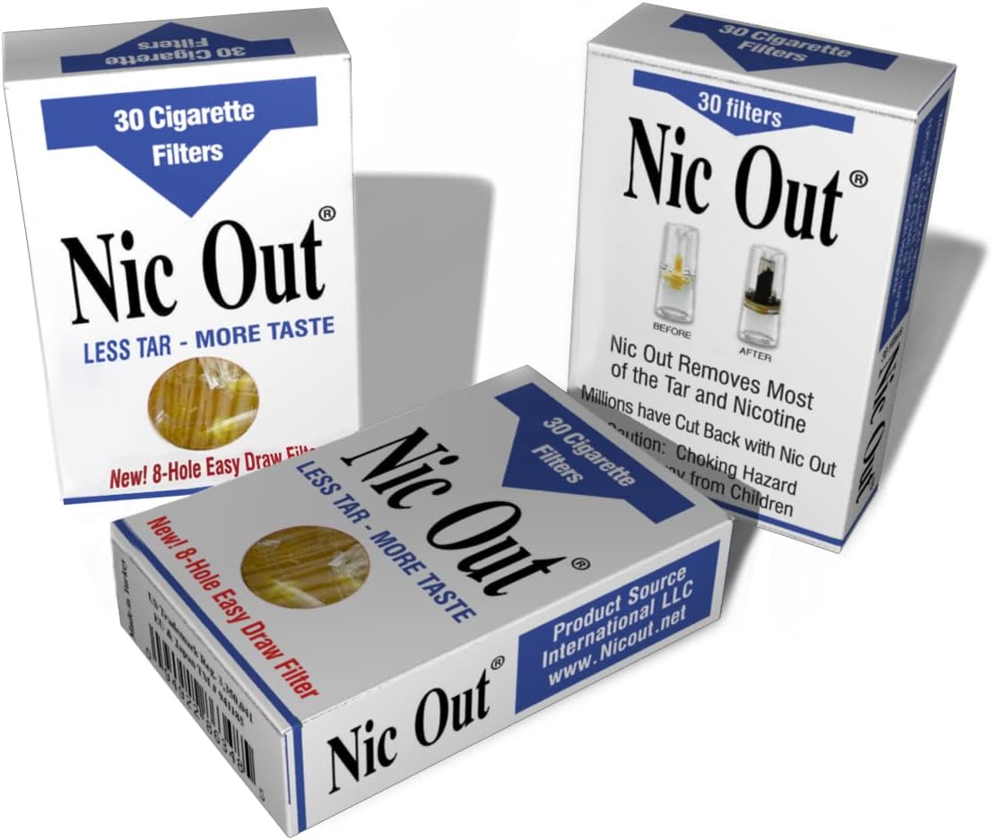 Nic-Out Cigarette Filters – 40 Packs (1,200 Total Filters) – Authentic Smoking Cessation Aid 🚭💨