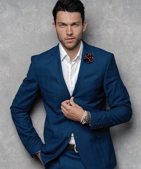Polka Dot Flower Lapel Pin