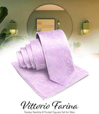 Vittorio Farina Men's Woven Paisley Necktie & Pocket Square
