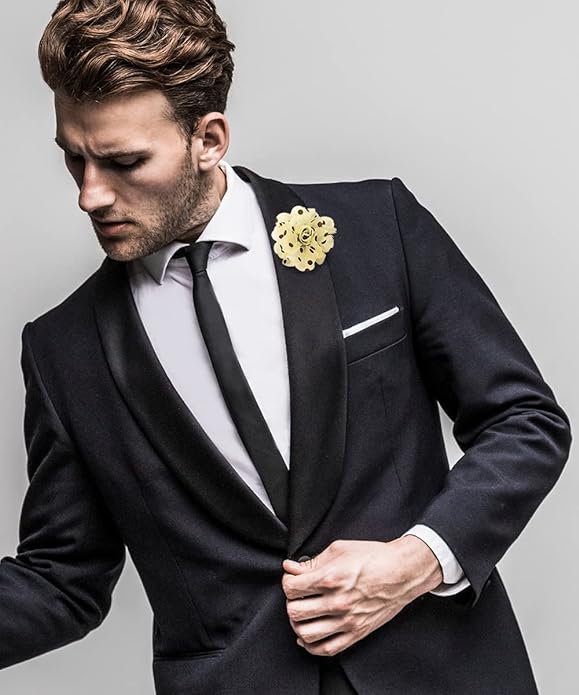 Polka Dot Flower Lapel Pin