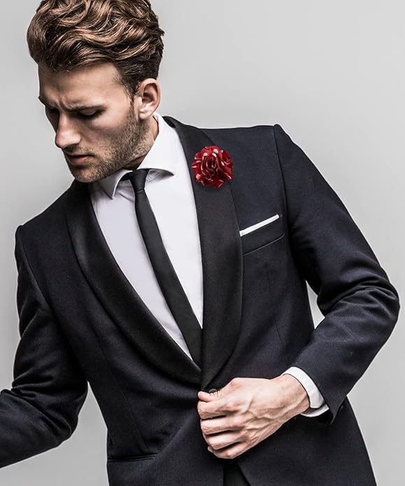 Polka Dot Flower Lapel Pin