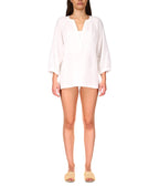 Sanctuary Island Gauze Tunic Brilliant White