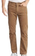 Nautica Men's Straight Leg Corduroy Pant, Oyster Brown, 38W 30L