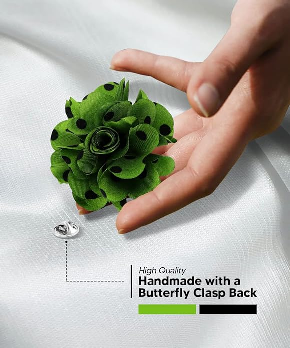 Polka Dot Flower Lapel Pin