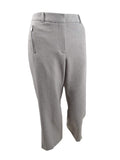 Calvin Klein Women's Zipper-Pocket Cropped Twill Pants Gray Size 4