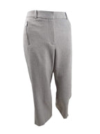 Calvin Klein Women's Zipper-Pocket Cropped Twill Pants (14, Tin)