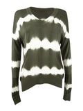 CRAVE FAME Juniors' Tie-Dyed Pullover Sweater Green Size Medium