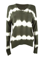 CRAVE FAME Juniors' Tie-Dyed Pullover Sweater Green Size Medium