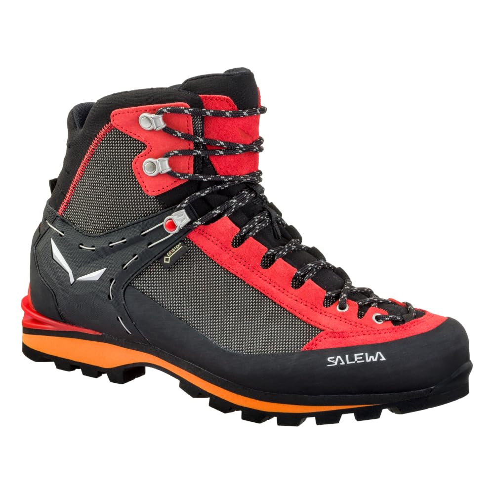 Salewa Mens Crow GTX Waterproof Gore Tex Trail Boots Wallnut Fluo Orange