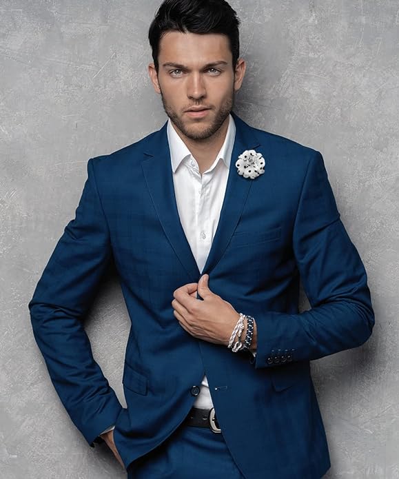Polka Dot Flower Lapel Pin