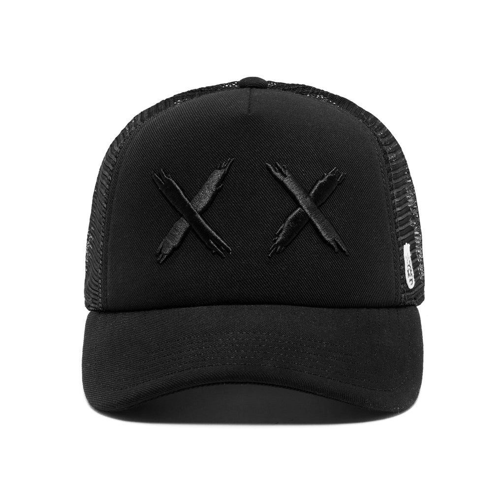 Cult's Mesh Back Trucker "XX" in Black