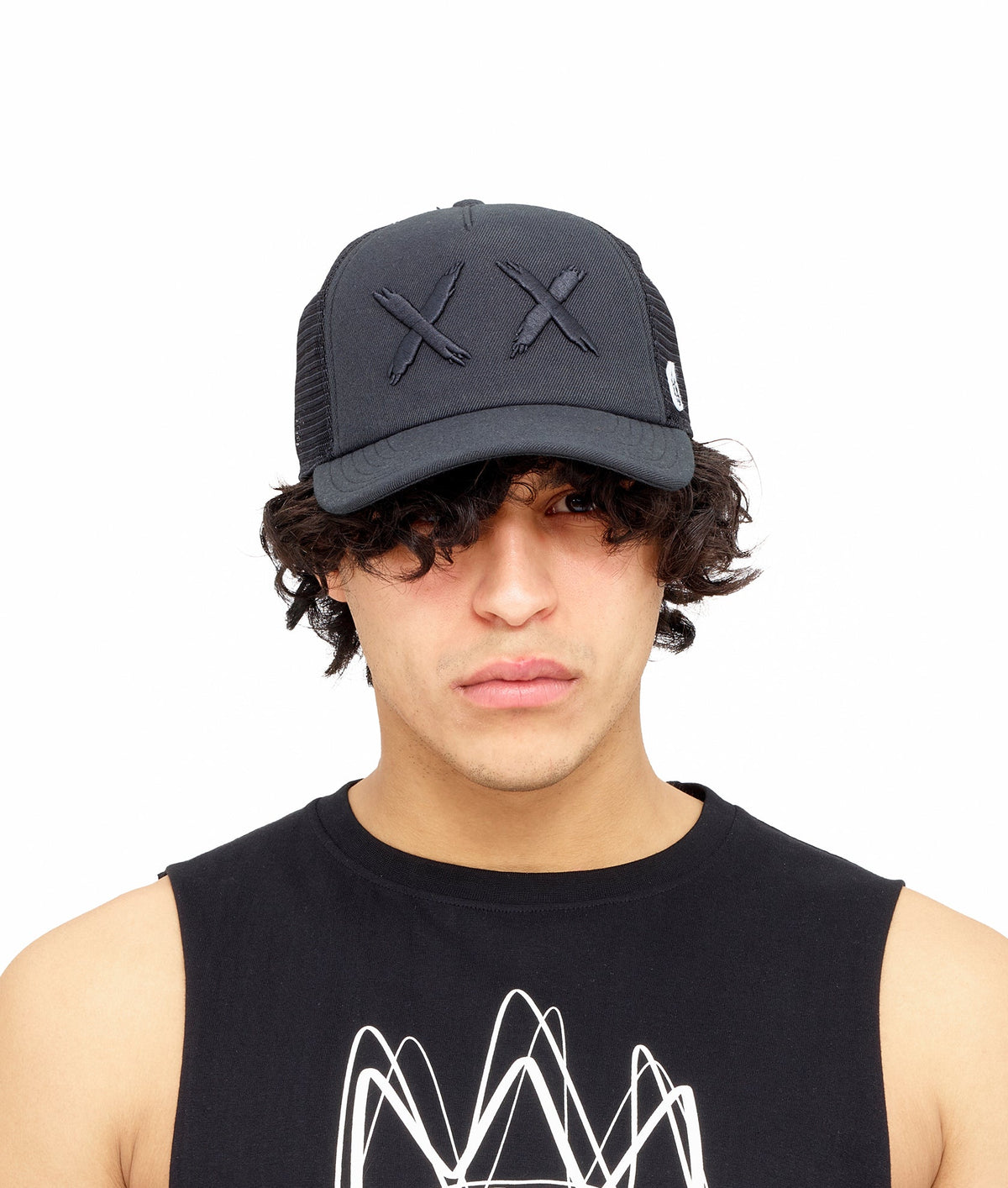 Cult's Mesh Back Trucker "XX" in Black