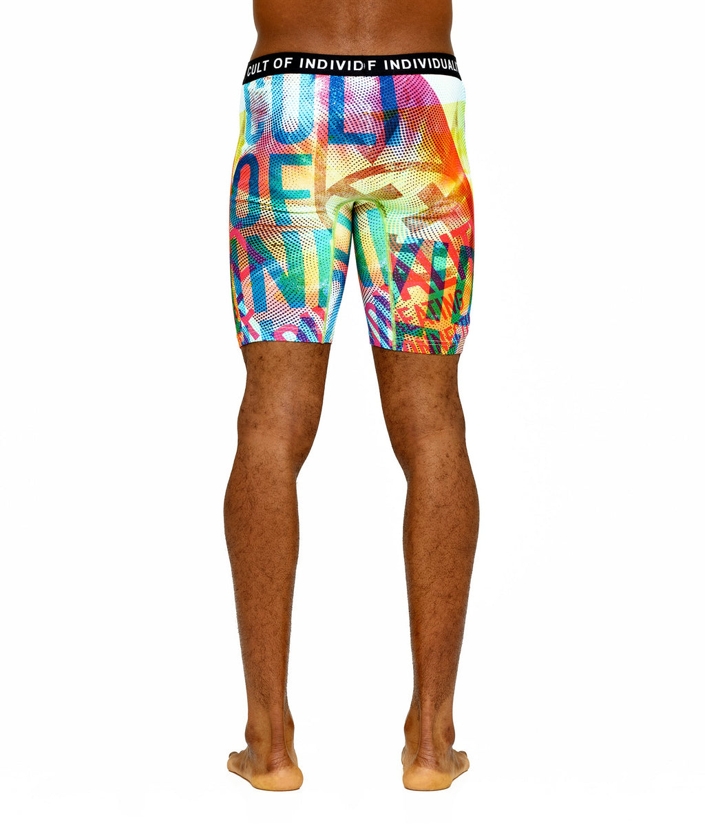 CULT BRIEFS  2 PACK "PARADISE" PRINT/SURF BLUE SOLID