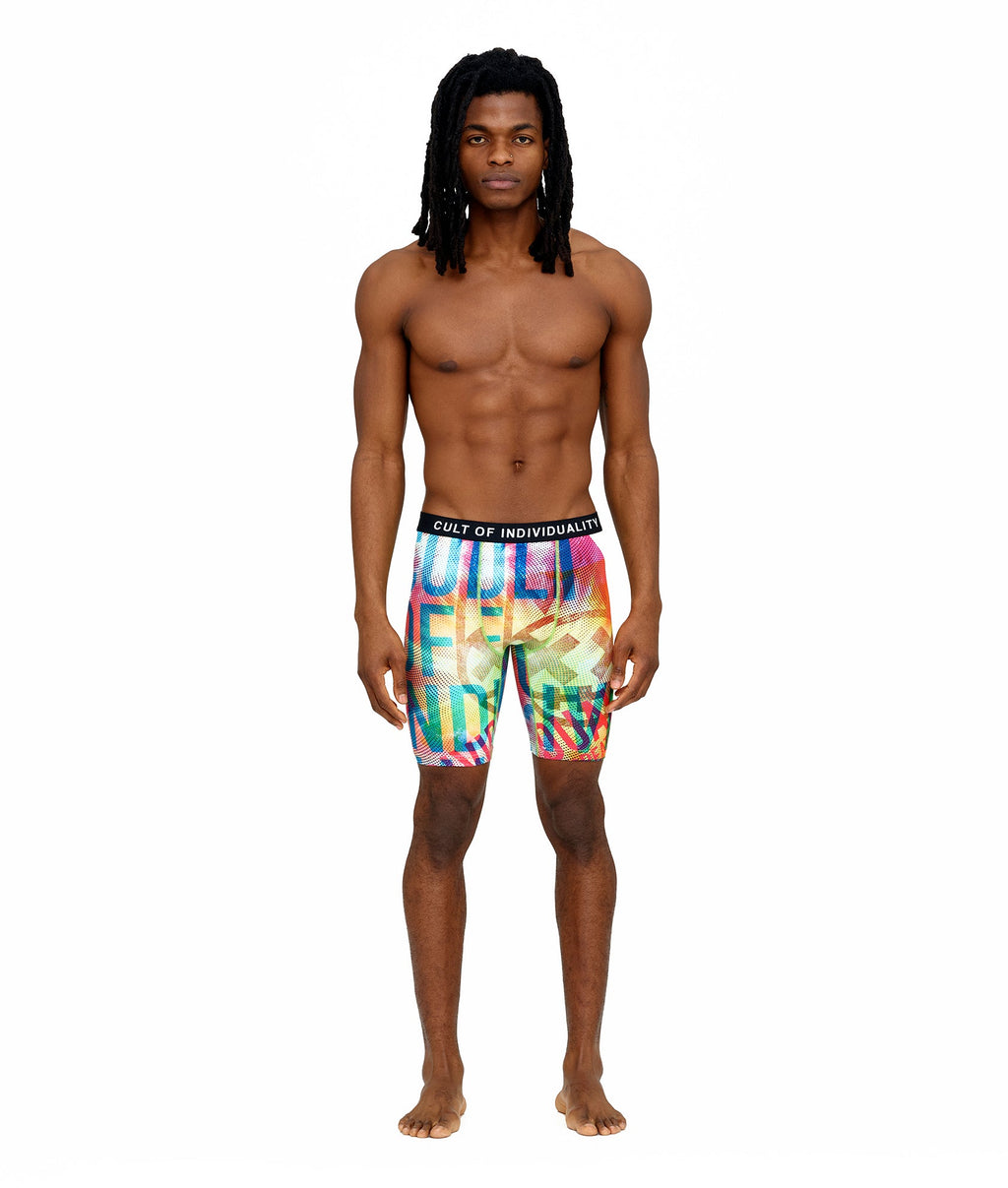 CULT BRIEFS  2 PACK "PARADISE" PRINT/SURF BLUE SOLID