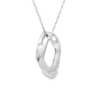 Genuine .02ct Diamond Fashion Pendants Sterling Silver