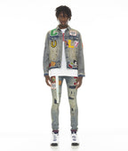 PUNK SUPER SKINNY STRETCH w/BEET RED BELT IN PRIMO