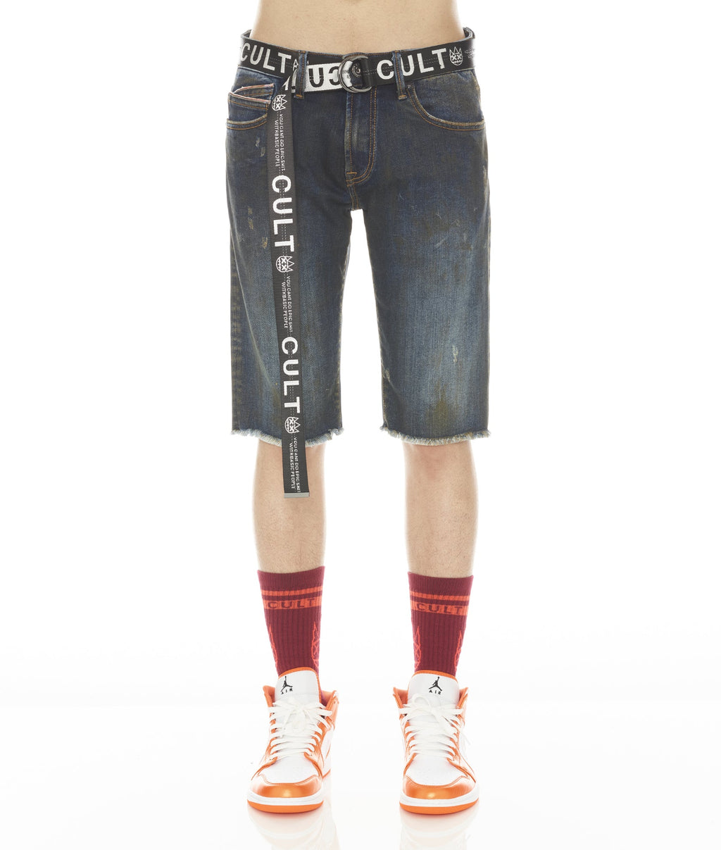 ROCKER MENS SHORT STRETCH w/ BELT IN TIDAL