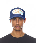 Cult's Epic Shit Mesh Back Trucker Hat in Navy