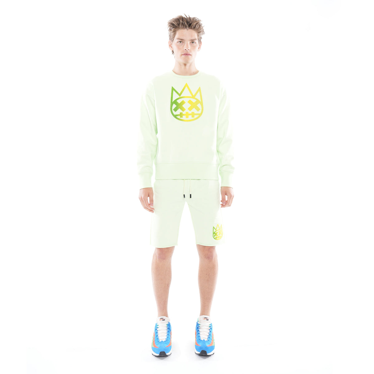 Crew Neck Fleece In Patina Green