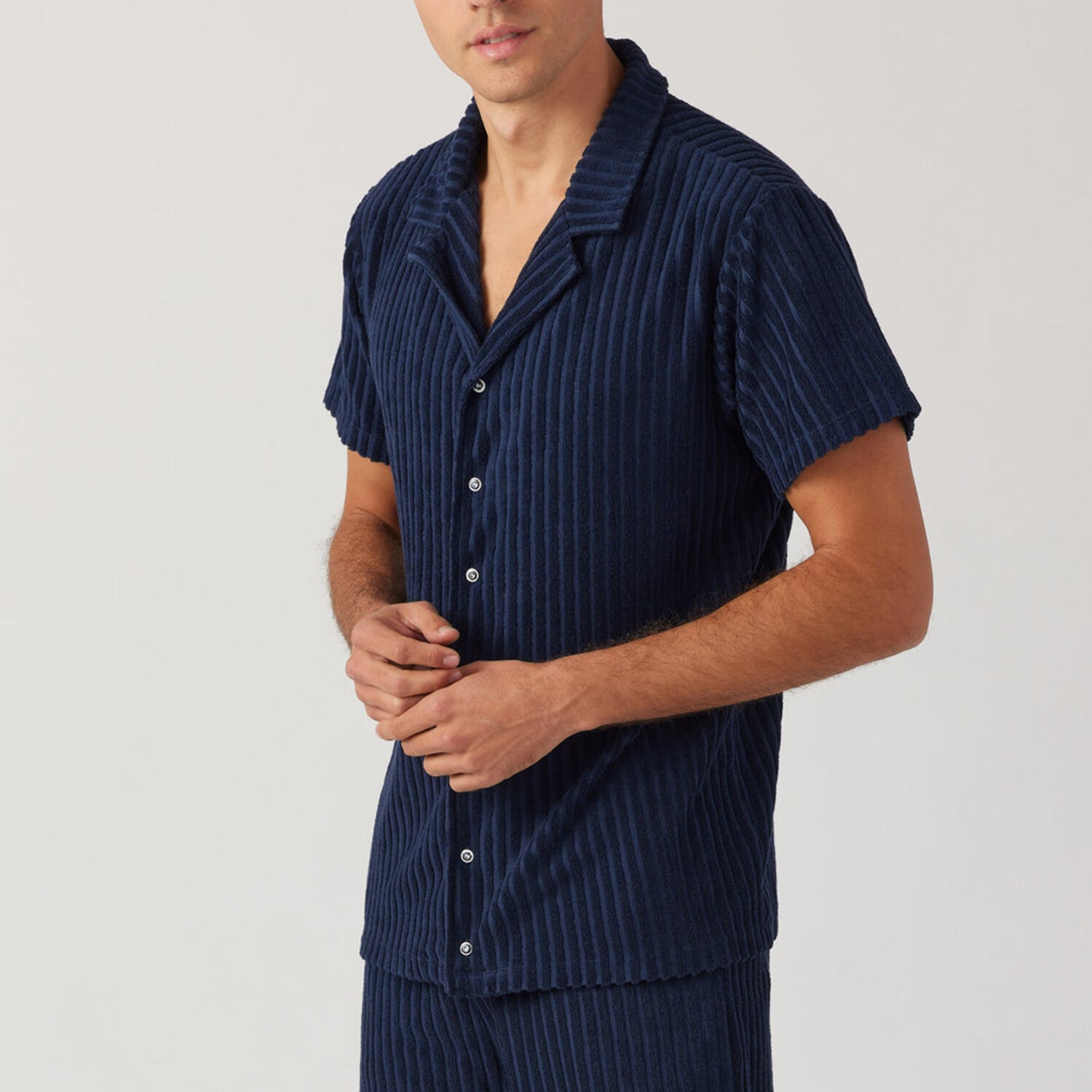 Riviera Terry Cabana Shirt // Indigo