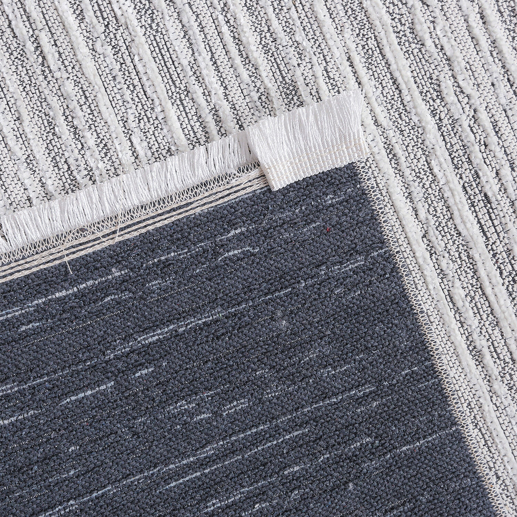 Chenille Woven Rug // White