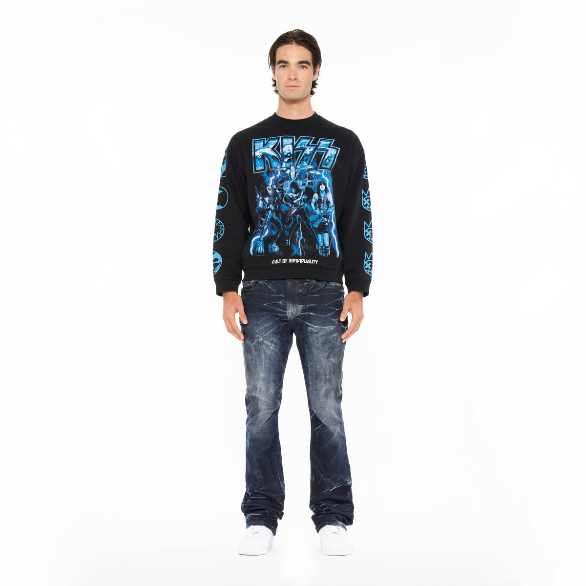 Cult's Novelty Fleece Crew Sweatshirt in Black