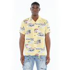 Cult's Cuban Short Sleeve Woven Shirt in Senshi