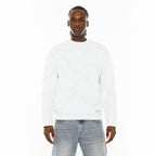 Cult x El Alfa Premium Crew Neck Fleece Sweatshirt in White