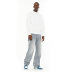Cult x El Alfa Premium Crew Neck Fleece Sweatshirt in White