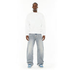Cult x El Alfa Premium Crew Neck Fleece Sweatshirt in White