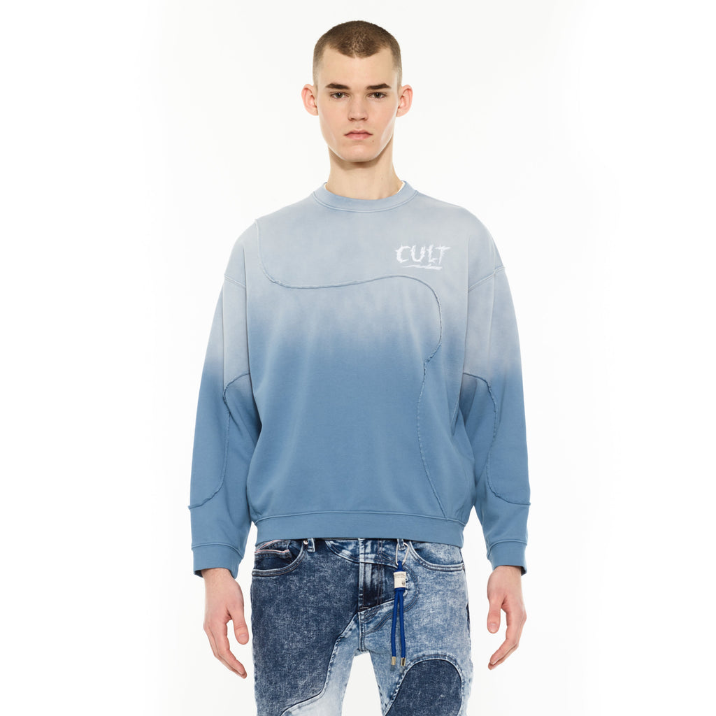 Cult's Crew Novelty Sweatshirt in Blue Steel