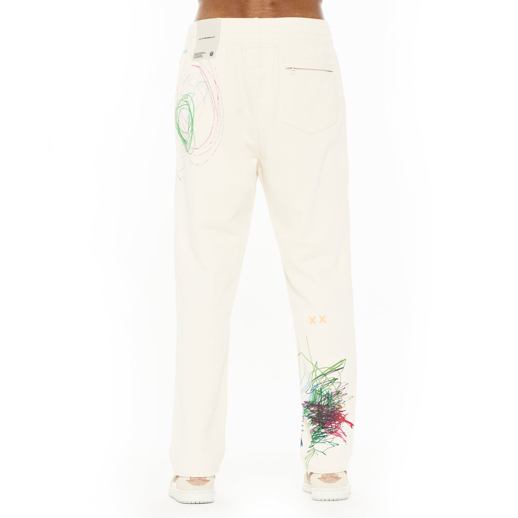 Cult's Open Hem Sweatpants in Winter White