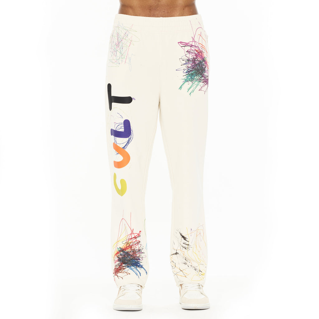 Cult's Open Hem Sweatpants in Winter White
