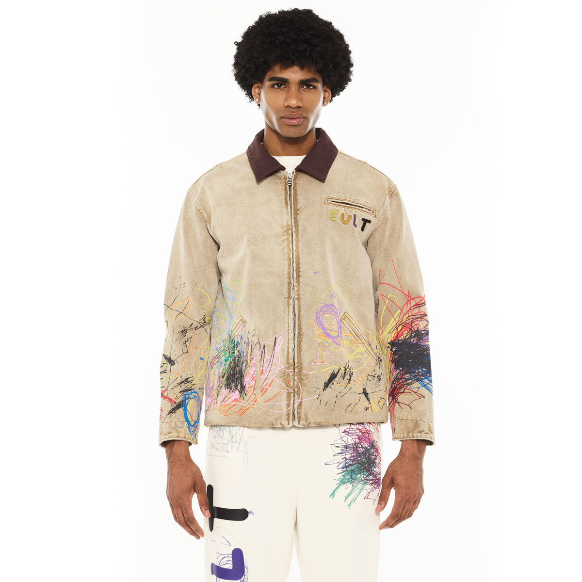 Cult's Canvas Workwear Jacket in Scribble