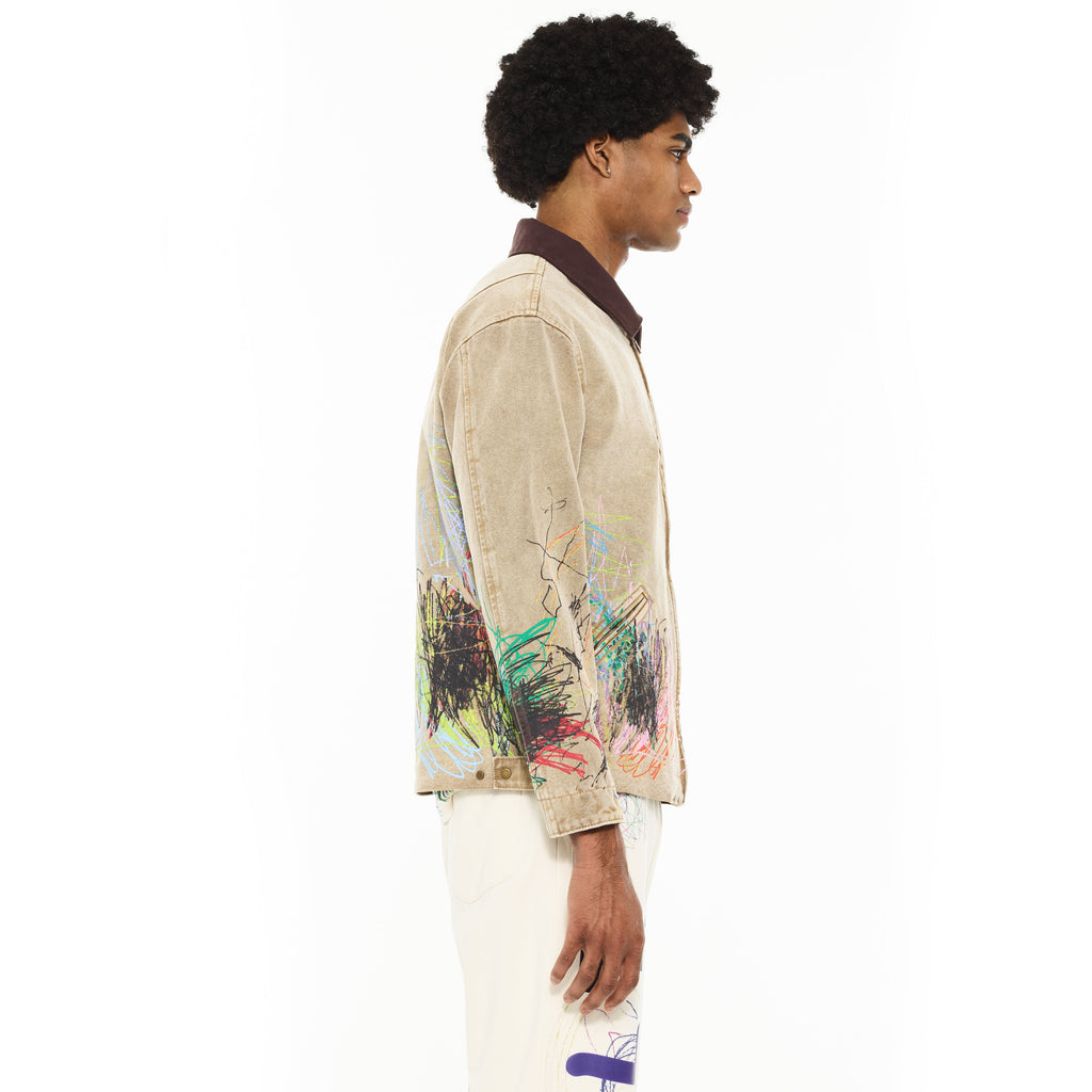 Cult's Canvas Workwear Jacket in Scribble