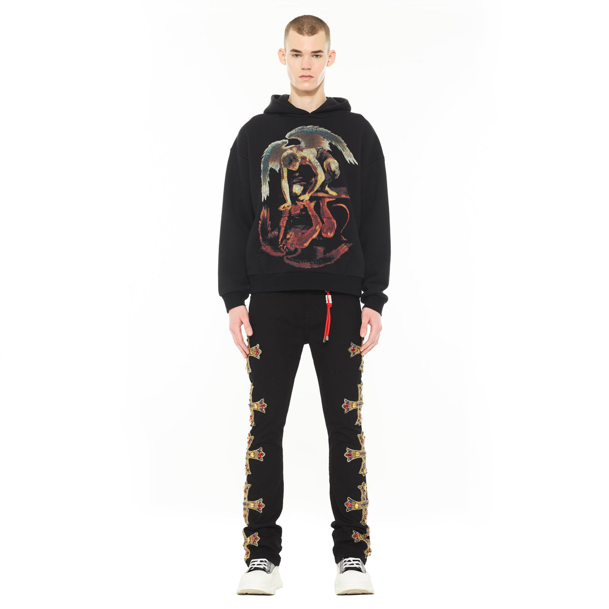 Cult's Pullover Novelty Hoody "Repent" in Black